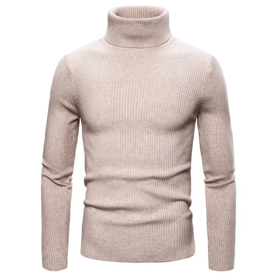 Herren modischer Rollkragenpullover aus feiner Rippstruktur Drune