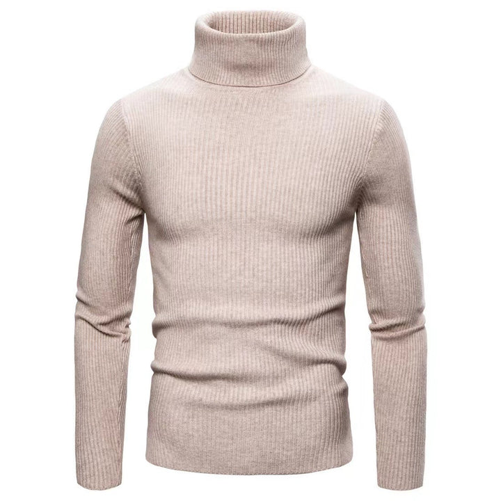 Herren modischer Rollkragenpullover aus feiner Rippstruktur Drune