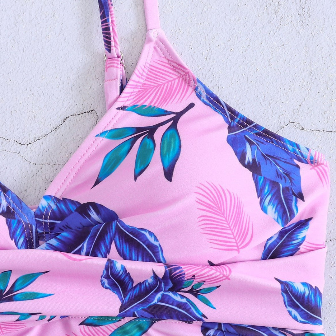 Damen Hochtailliertes Bikini-Set mit Wickeldesign Drune