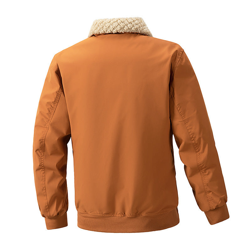 Herren Bomberjacke mit Teddykragen und wasserabweisendem Außenmaterial Drune