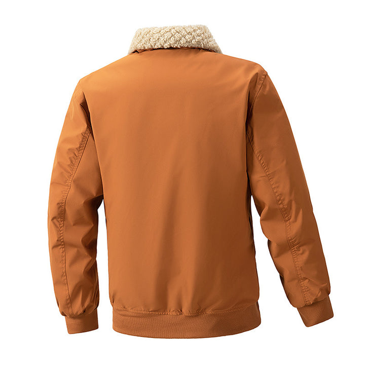 Herren Bomberjacke mit Teddykragen und wasserabweisendem Außenmaterial Drune