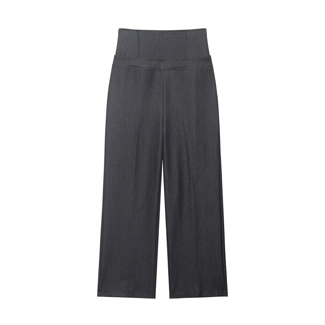 Damen Hochtaillierte Culotte-Hose mit extra breitem Shapingbund Drune