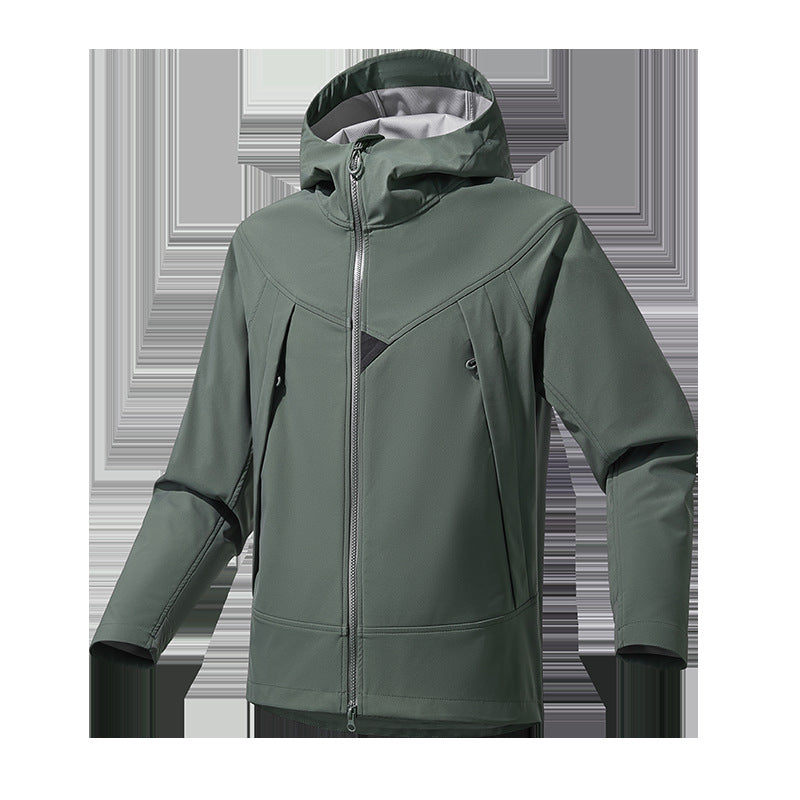 Herren Leichte Softshell‑Hoodiejacke mit winddichter atmungsaktiver Membran und ergonomischem Schnitt Drune