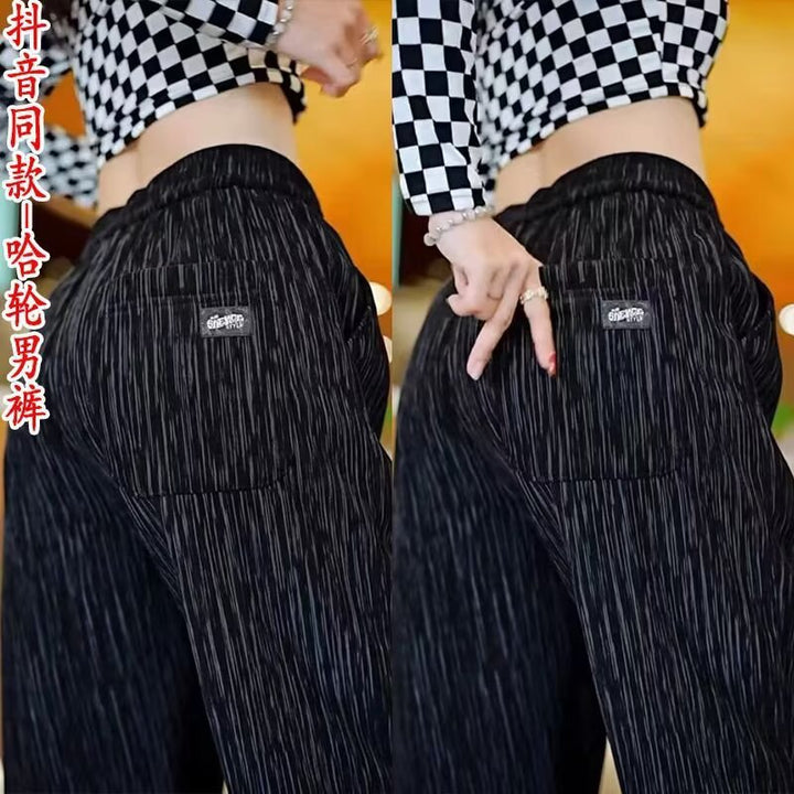 Damen Lässige Freizeithose mit hohem Bund und seitlichen Taschen Drune