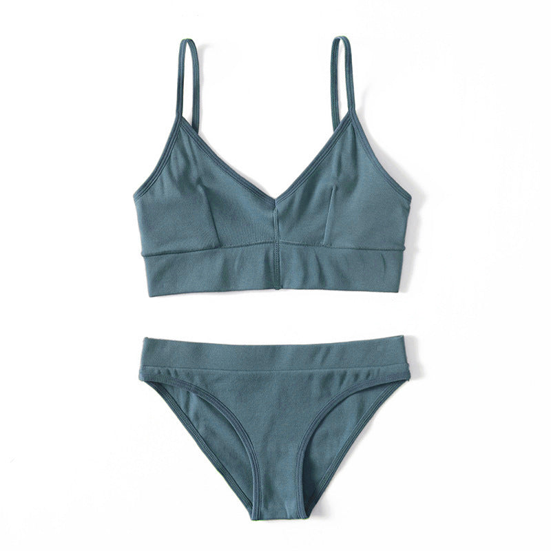 Damen Bikini-Set mit elegantem V-Ausschnitt und verstellbaren Trägern Drune