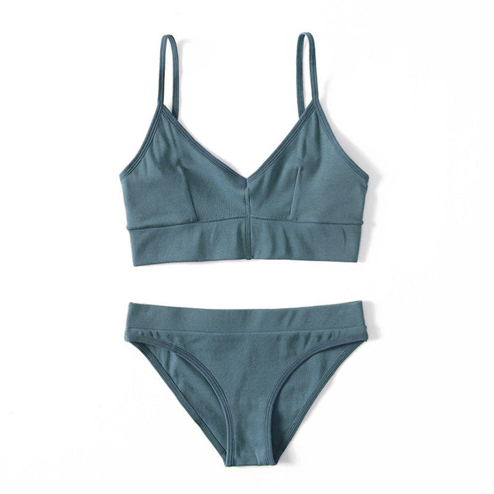 Damen Bikini-Set mit elegantem V-Ausschnitt und verstellbaren Trägern Drune