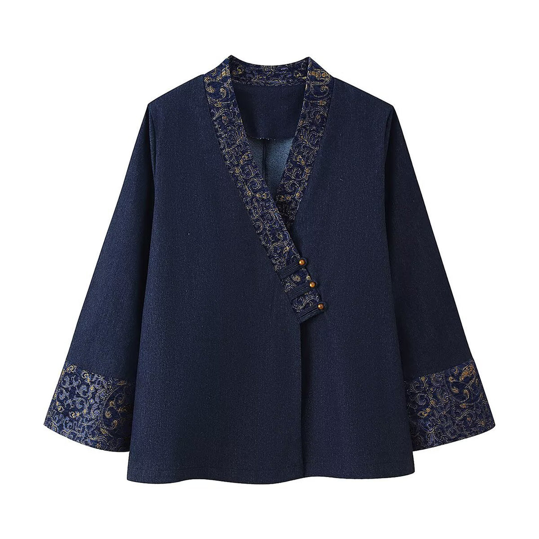 Damen elegante Jacke mit verzierten Ärmeln Drune