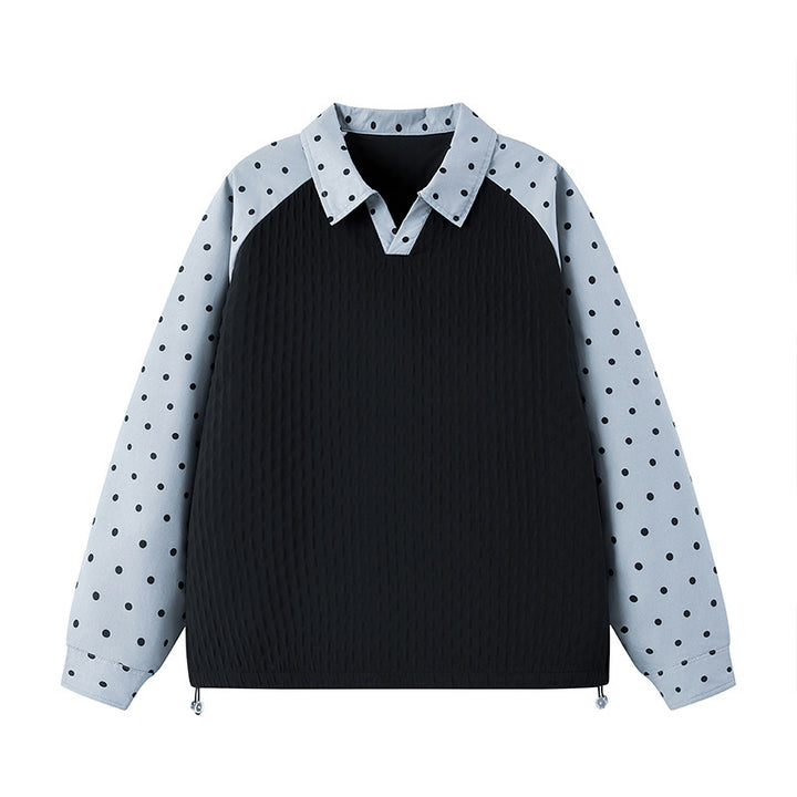 Damen Sportliche Poloshirt mit Punktedesign Drune