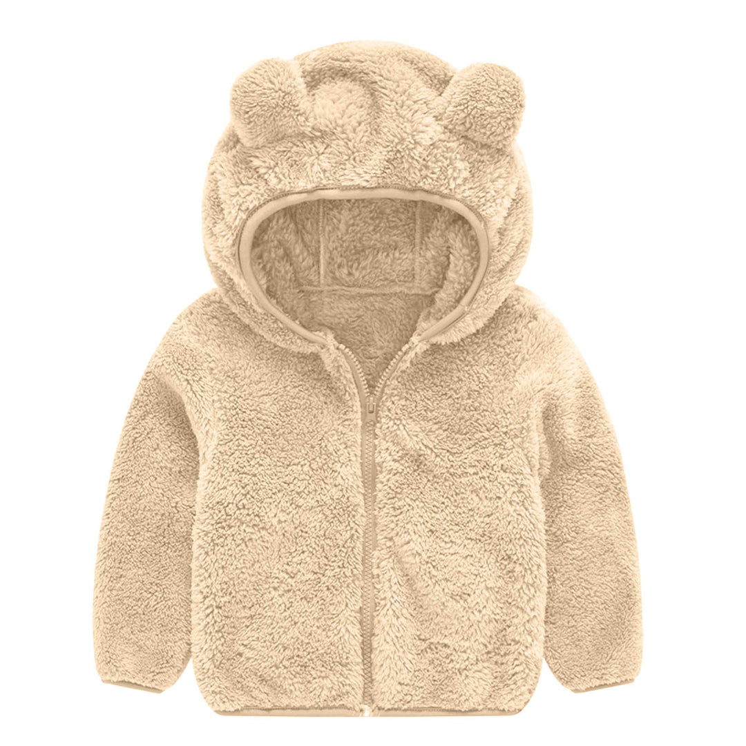 Damen Fleecejacke mit niedlichem Bärenohren-Design Drune