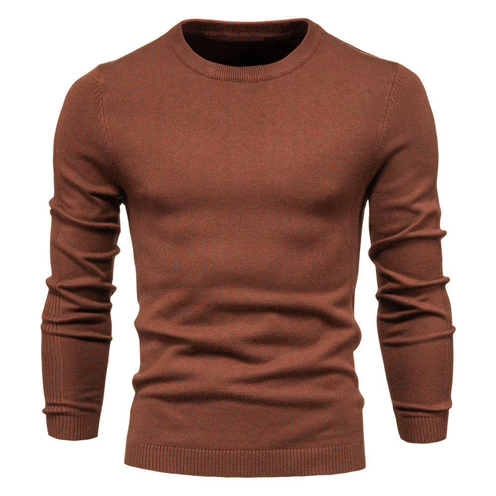 Herren Rundhals Pullover aus hochwertiger Baumwolle Drune