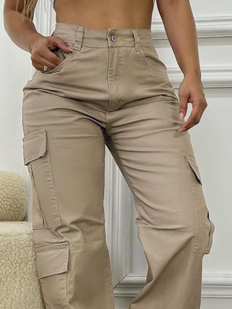 Damen Cargo-Hose mit seitlichen Taschen und lässigem Schnitt Drune