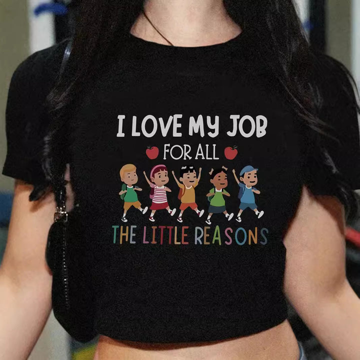Damen Crop-T-Shirt mit kreativem Telefon-Design Drune