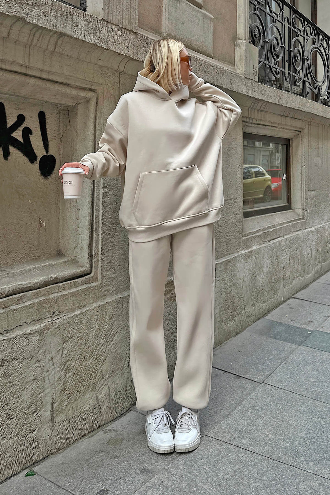 Damen Oversized Hoodie und weite Jogginghose im lässigen Look Drune
