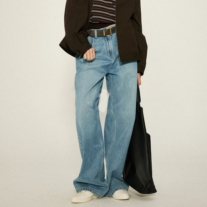 Damen High-Waist Bootcut-Jeans aus hochwertigem Denim Drune