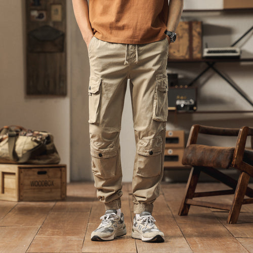 Herren Tech-Cargo-Joggerhose mit elastischem Tunnelzugbund, verstärkten Kniepaneelen und Multifunktions‑Taschen Drune