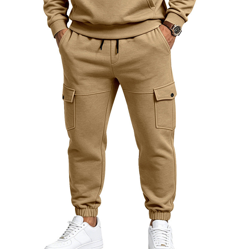 Herren Cargo-Jogginghose mit aufgesetzten Klappentaschen und elastischem Bündchen Drune