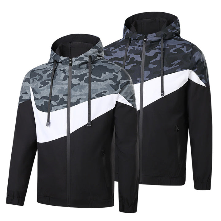 Herren Sportliche Übergangsjacke mit Camouflage-Design Drune