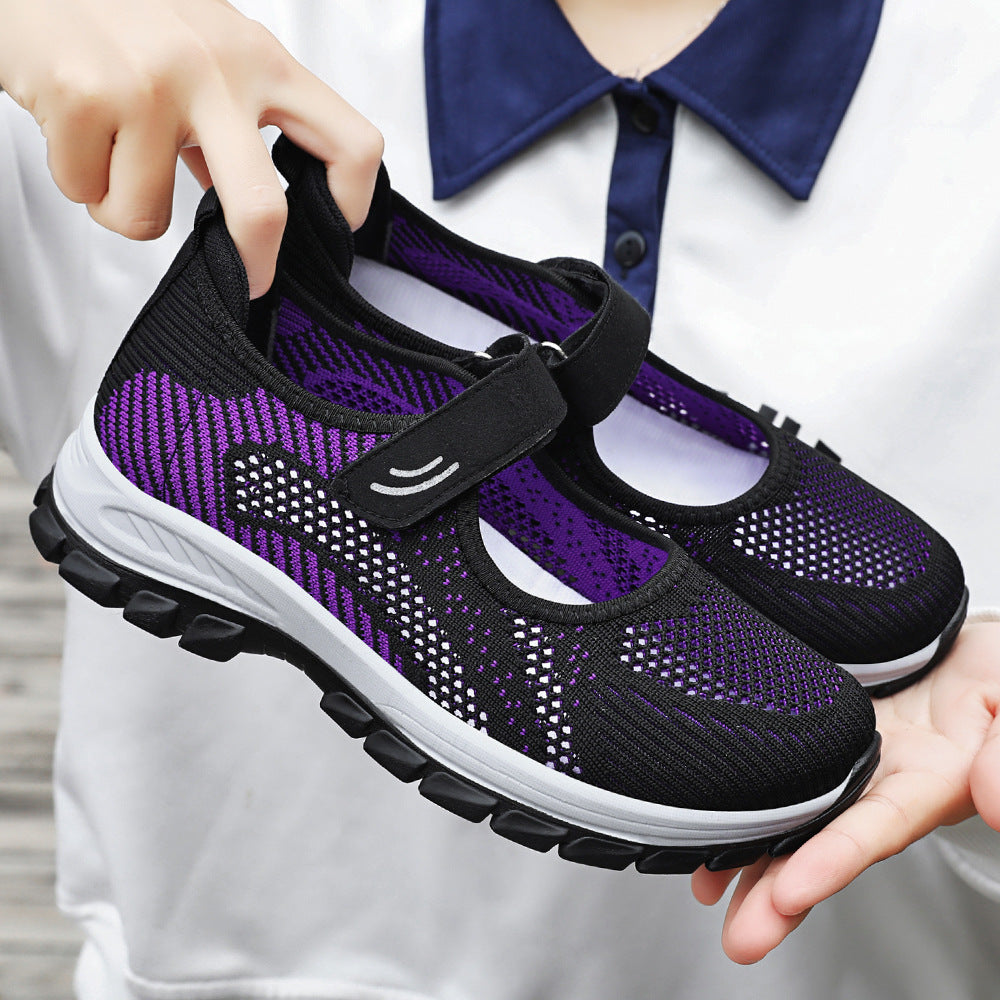 Damen Sportliche Slip-On Sneakers mit verstellbarem Riemen Drune