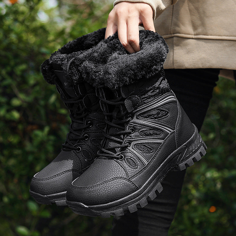 Damen Gefütterte Winter-Trekkingschuhe mit Kunstfellkragen und rutschfester Profilsohle Drune