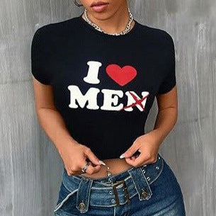 Damen Crop-T-Shirt im urbanen Grafikdesign Drune