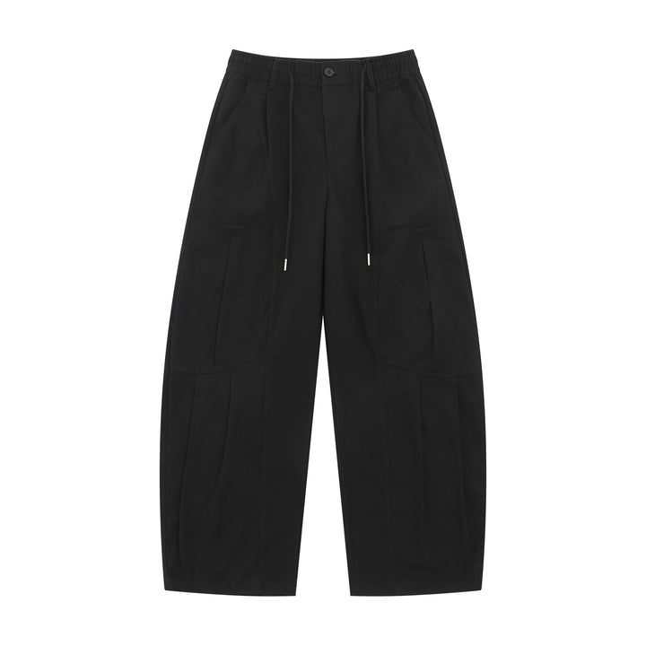 Damen Weite Cargo-Culotte mit elastischem Bund und großen Pattentaschen Drune