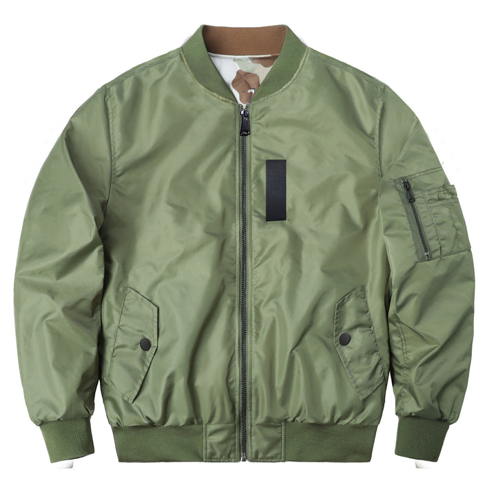 Herren  Classic Pilot Bomberjacke mit Utility-Ärmeltasche und gestepptem Futter Drune