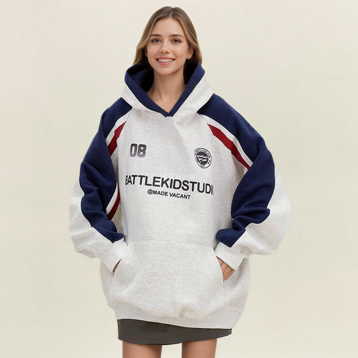 Damen Bequemer Oversized Hoodie mit modernen Grafiken Drune