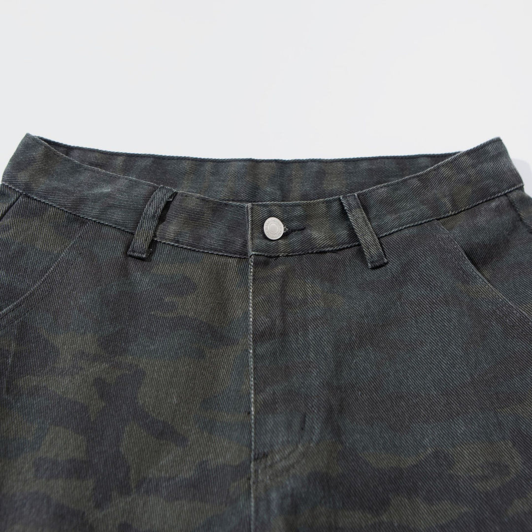 Damen Hochgeschnittene Cropped-Cargo-Hose im Utility‑Stil mit großen Klappentaschen Drune