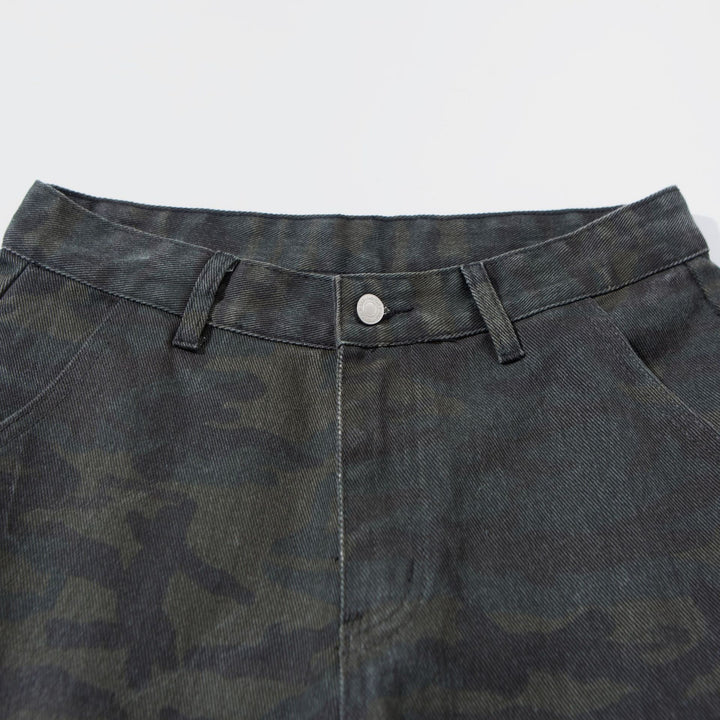 Damen Hochgeschnittene Cropped-Cargo-Hose im Utility‑Stil mit großen Klappentaschen Drune