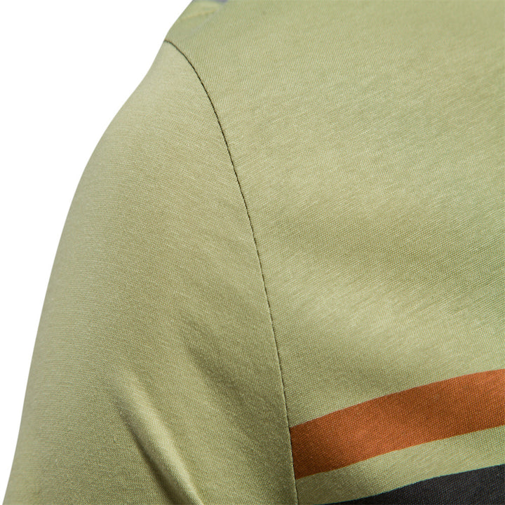 Herren T-Shirt mit modernem Streifendruck und weichem Stoffmaterial Drune