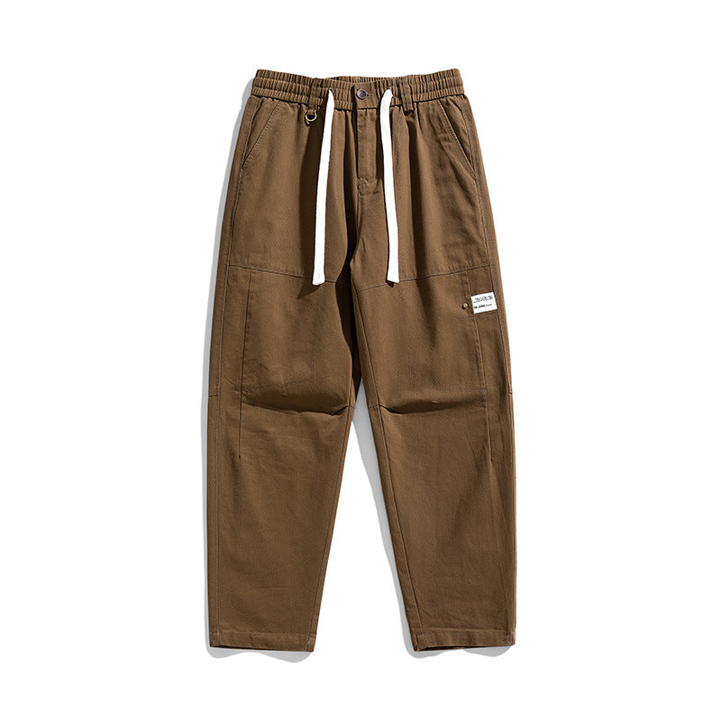 Herren Locker geschnittene Cargo-Jogginghose mit Tunnelzug, Knieabnähern und Utility‑Details Drune