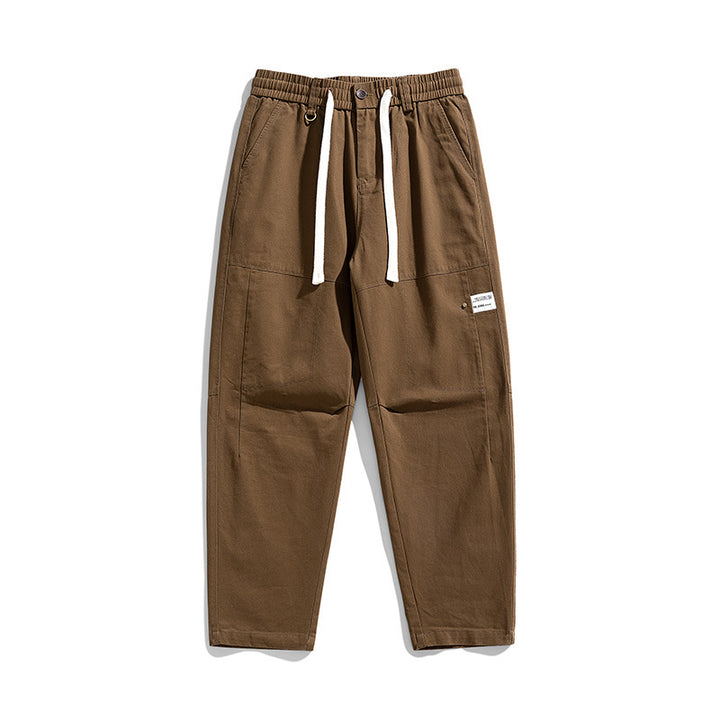 Herren Locker geschnittene Cargo-Jogginghose mit Tunnelzug, Knieabnähern und Utility‑Details Drune