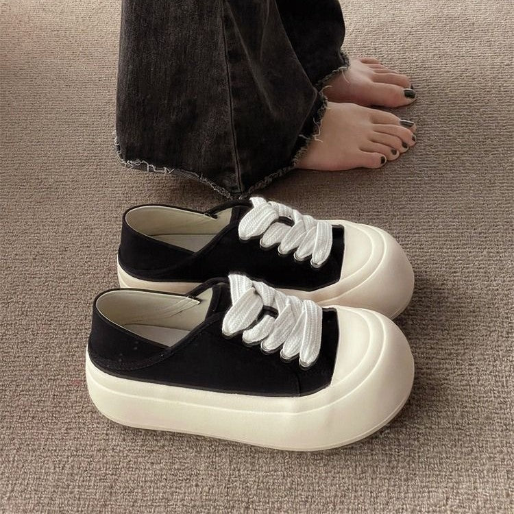 Damen Bequeme Sneaker aus hochwertigem Material mit elastischen Schnürsenkeln Drune