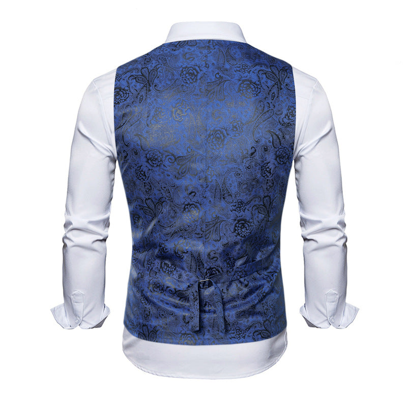 Herren elegante Blumenmusterweste Drune