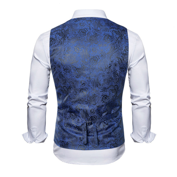 Herren elegante Blumenmusterweste Drune