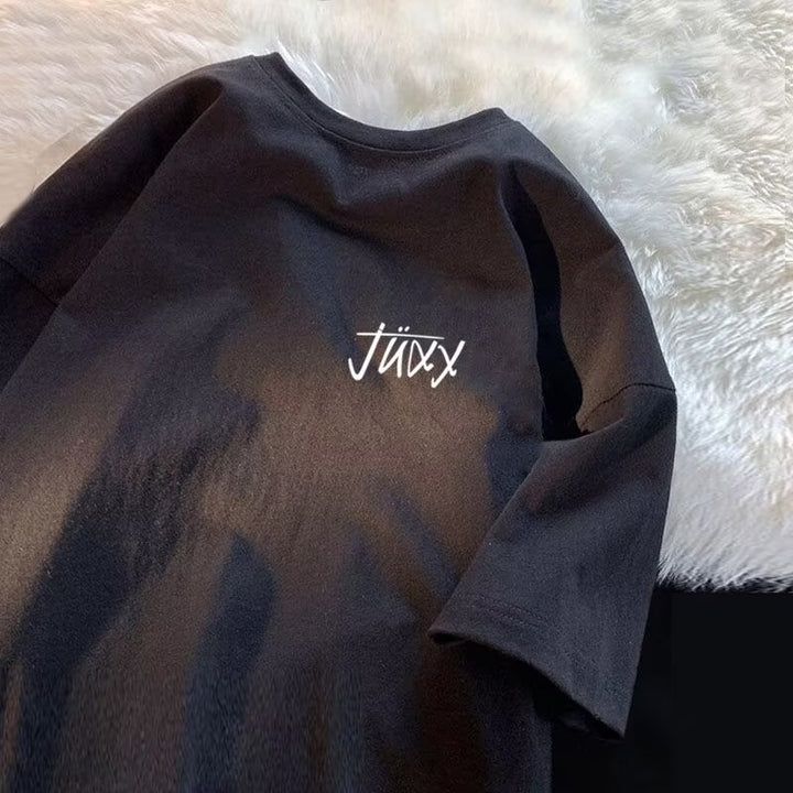 Unisex Lässiges Oversized T-Shirt mit kreativem Aufdruck Drune