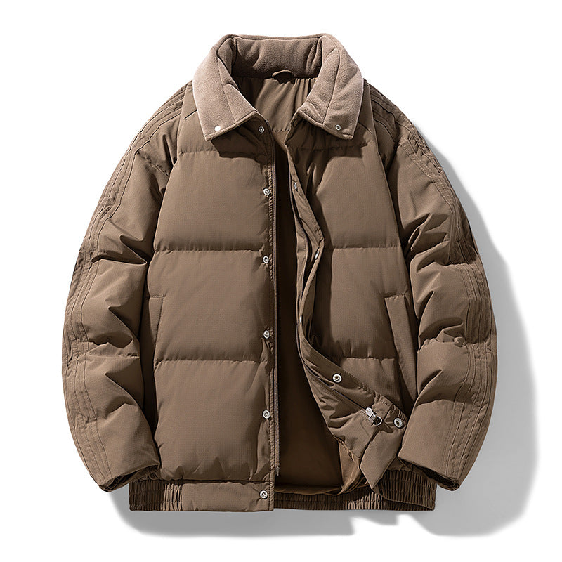 Herren Gepolsterte Winter-Steppjacke mit Teddykragen und winddichter Thermofüllung Drune