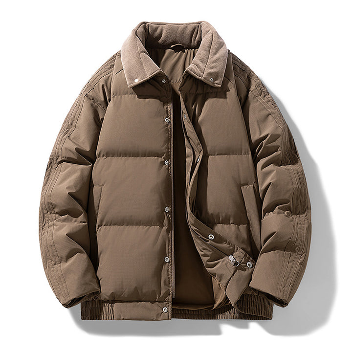 Herren Gepolsterte Winter-Steppjacke mit Teddykragen und winddichter Thermofüllung Drune
