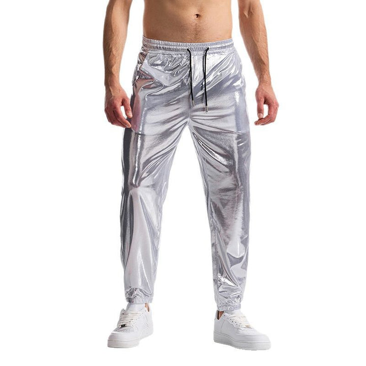 Herren glänzende Sporthose im modernen Schnitt mit elastischem Bund Drune