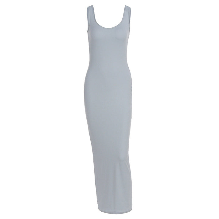 Damen Figurbetontes Maxikleid aus hochwertigem Jerseystoff Drune