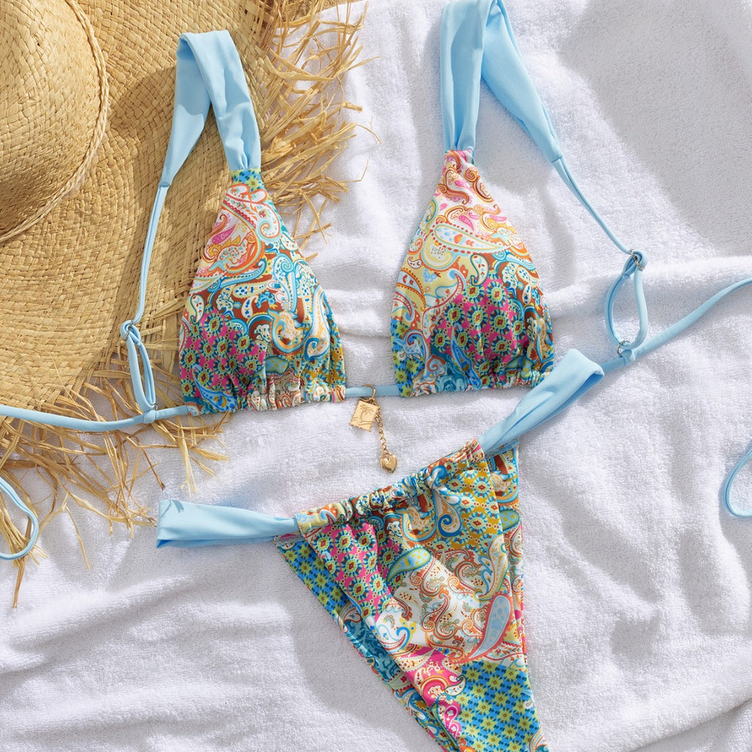 Damen Triangel-Bikini mit verspieltem Paisleymuster Drune