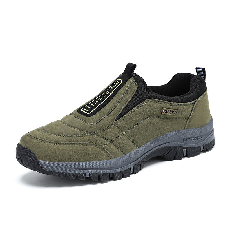 Herren robuste Slip-On Outdoor-Sneaker aus Veloursimitat mit griffiger Trailsohle Drune