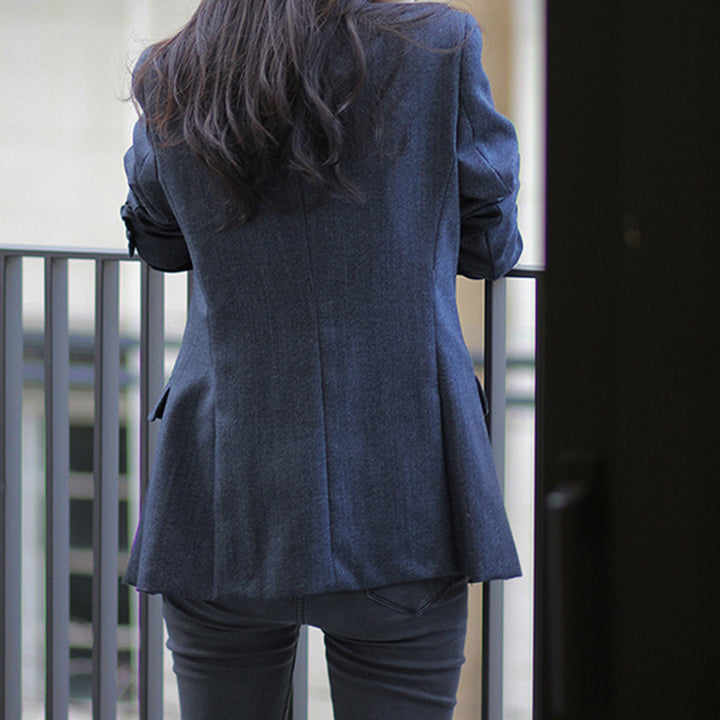 Damen elegante Blazerjacke aus hochwertigem Stoff Drune