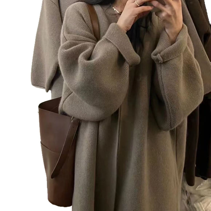 Damen Elegante und warme Oversized-Strickjacke Drune