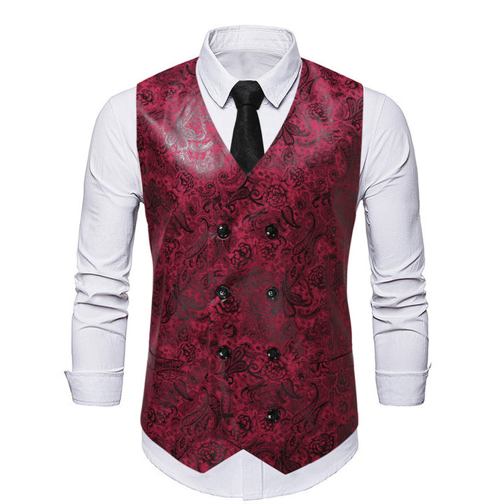 Herren elegante Blumenmusterweste Drune
