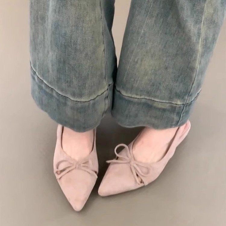 Damen elegante Slipper mit dekorativem Schlaufenakzent und komfortabler Sohle Drune