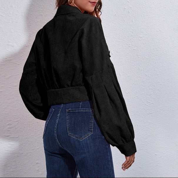Drune | Damen Blouson Jacke Breite Ärmel Design