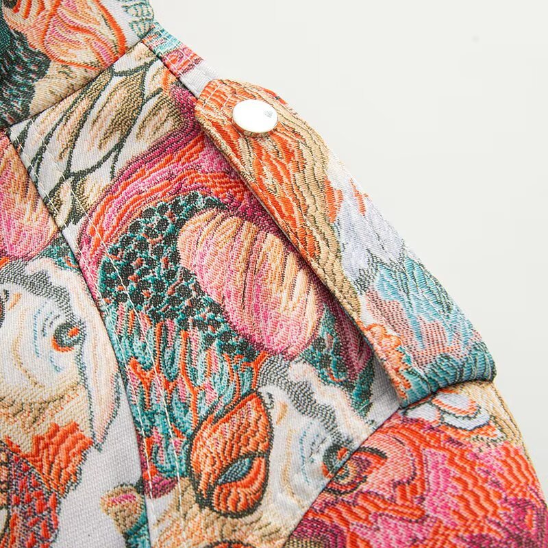 Damen einzigartige Steppjacke mit intensivem Tiermotiv Drune