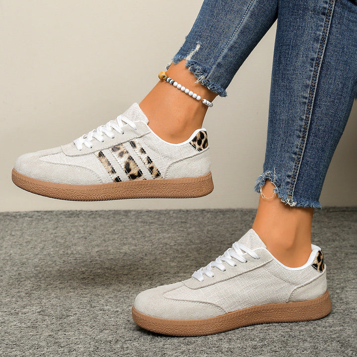 Damen Sneakers mit stylischem Leo-Design und bequemer Dämpfung Drune