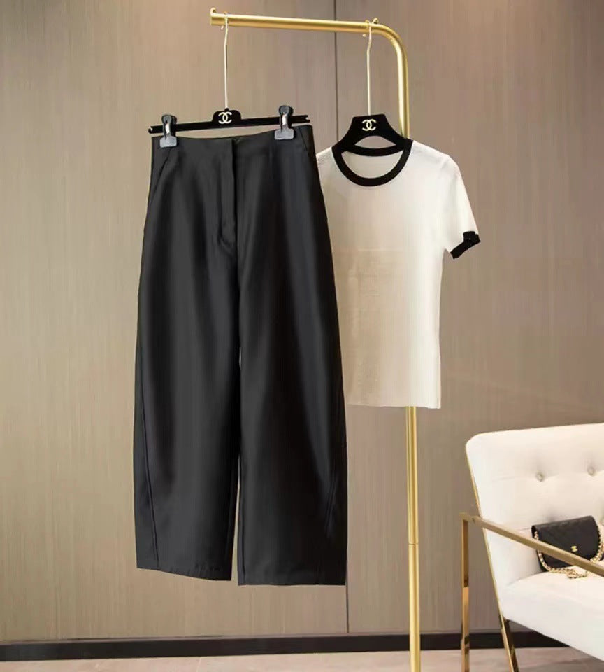 Damen Elegante weite Stoffhose Drune